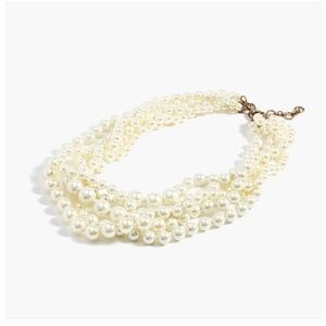 New J Crew Womens Layered MULTISTRAND PEARL NECKLACE
